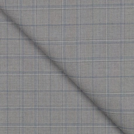 Lanificio Cerruti Super 180's Gray Windowpane