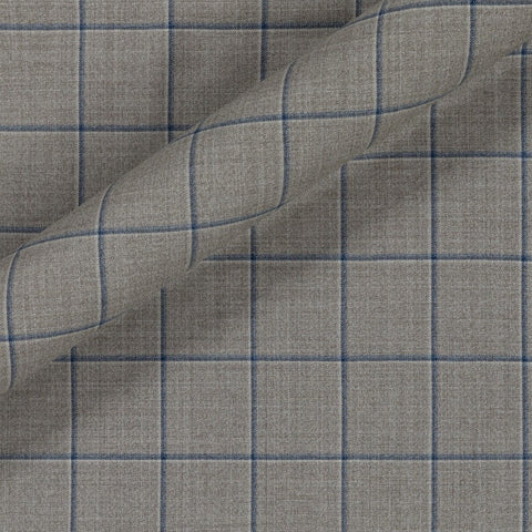 Carnet Italia Comfort Check Gray Blue Windowpane