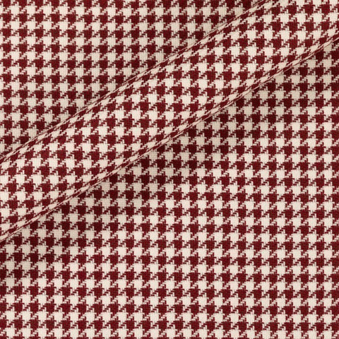 Lanificio Ferla Summer Large Deep Red Houndstooth