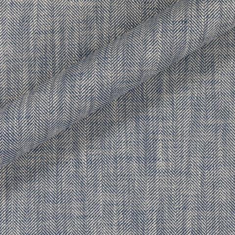 Lanificio Ferla Summer Gray/Blue Herringbone