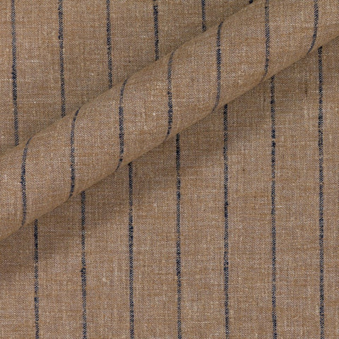 Lanificio Ferla Summer Caramel and Navy stripe