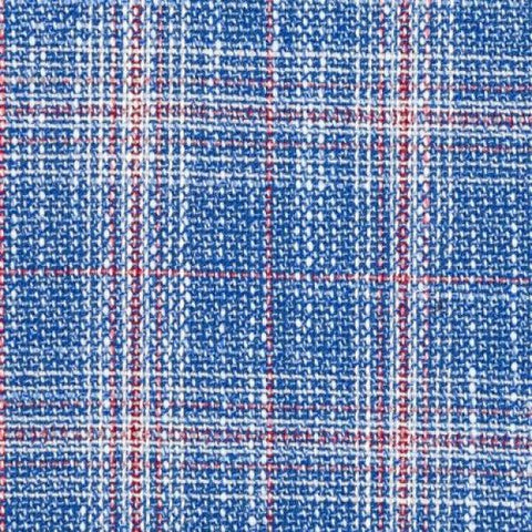 Lanificio Cerruti Spring Blue Red Plaid