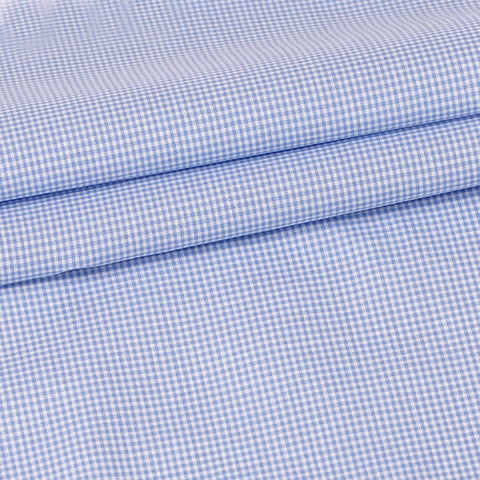 Canclini Blue Mini Gingham Shirt